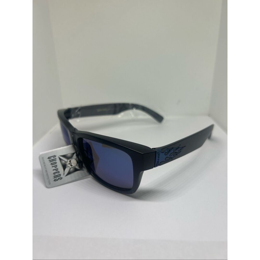 Choppers Mirrored Sunglasses UV400 Wrap Around Biker Style